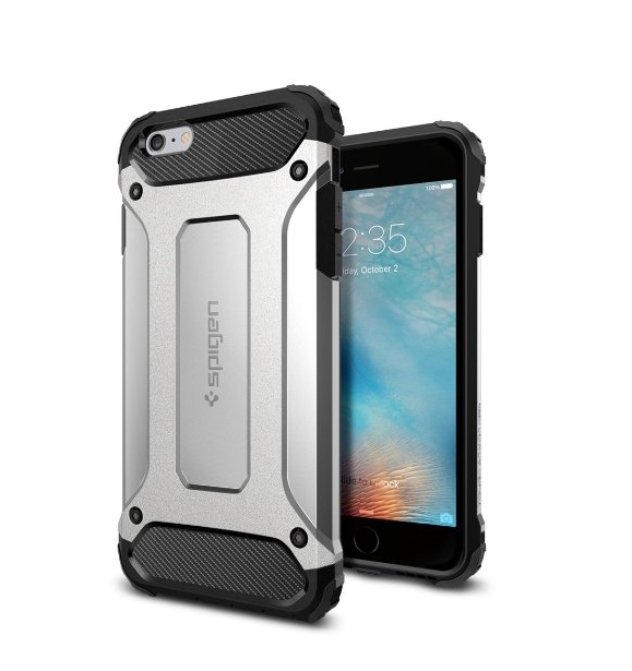 iPhone 6s Plus Case Spigen Tough Armor Tech Ultimate Shock-Absorb Protection Case for iPhone 6s Plus satin silver